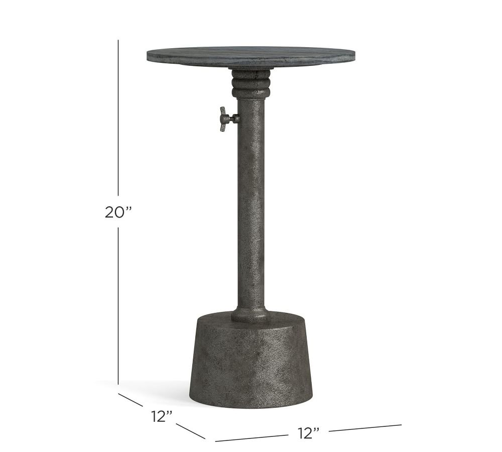 Melvin Marble Adjustable Height Side Table Pottery Barn