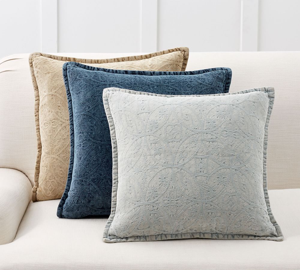 Chenille Jacquard Pillow Covers Pottery Barn
