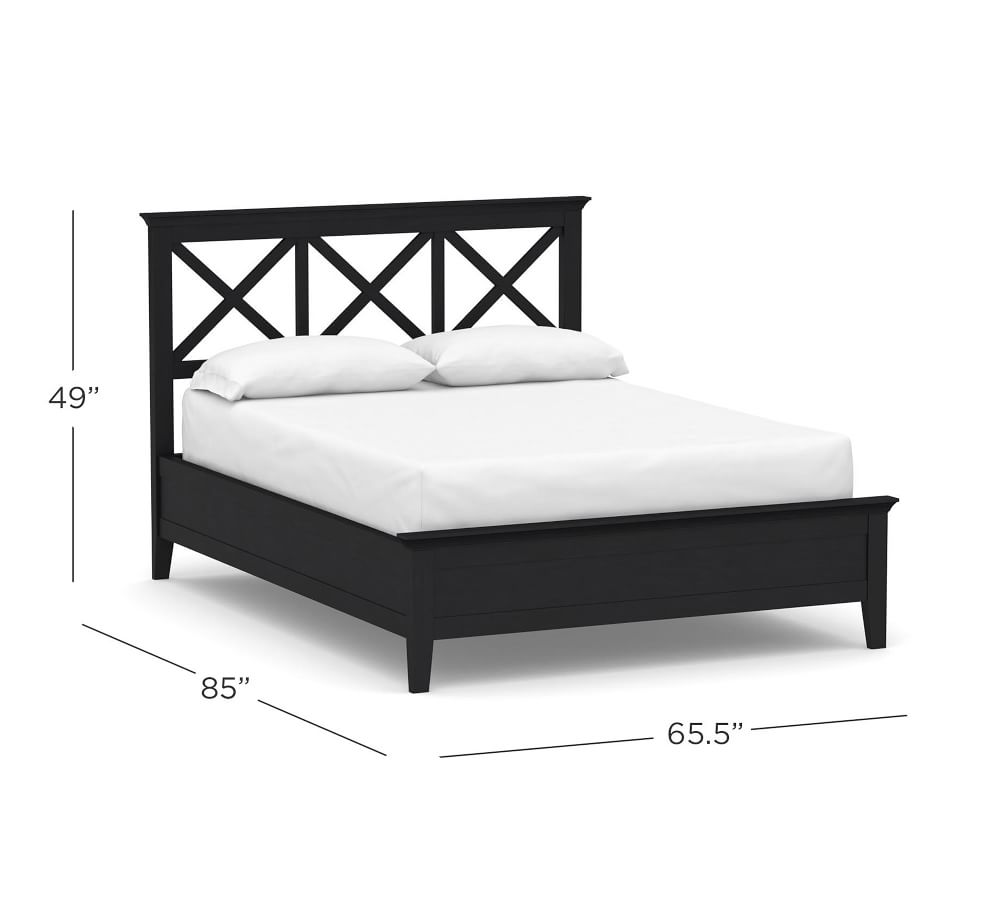 Clara Lattice Bed, Black Pottery Barn