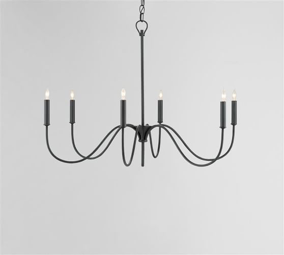 pottery barn black chandelier