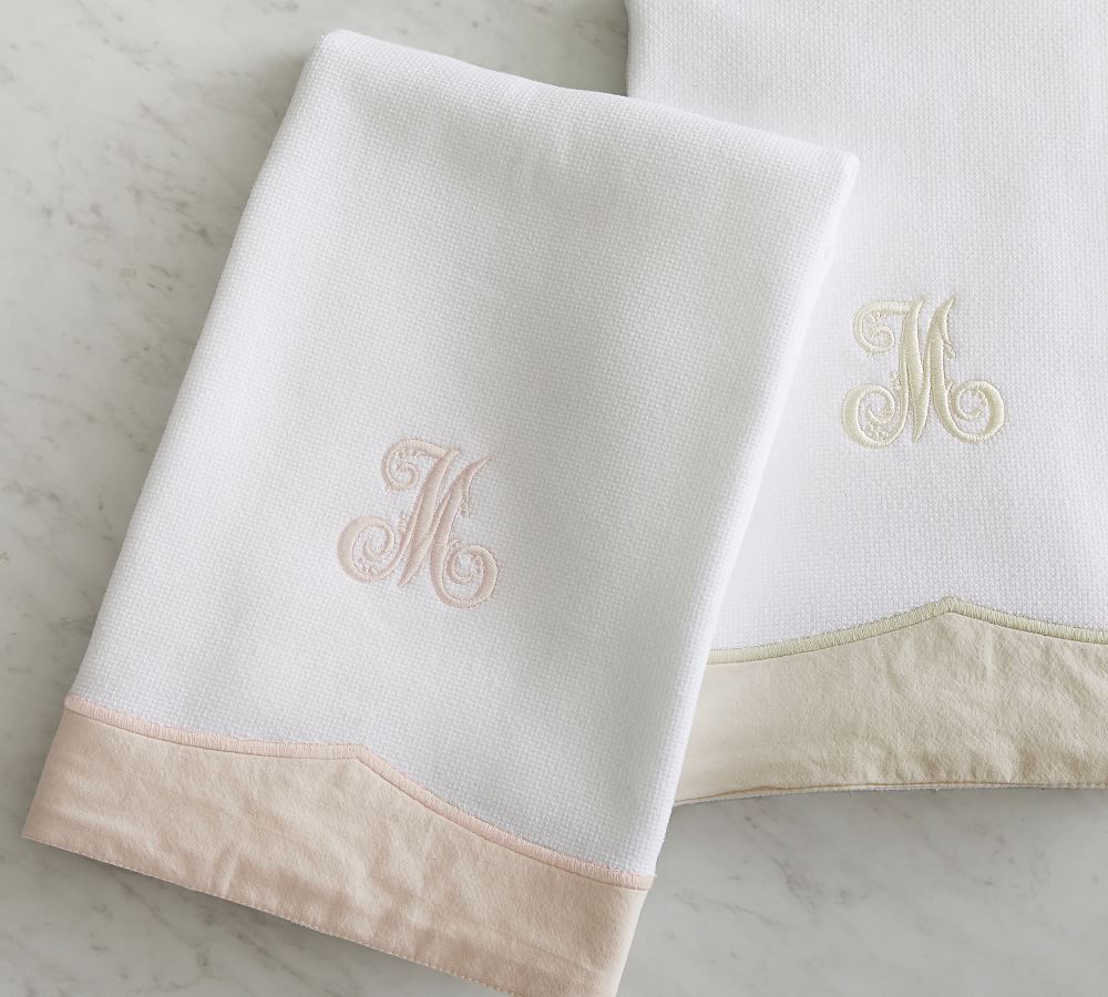 Monique Lhuillier Daphne Applique Hand Towels Pottery Barn