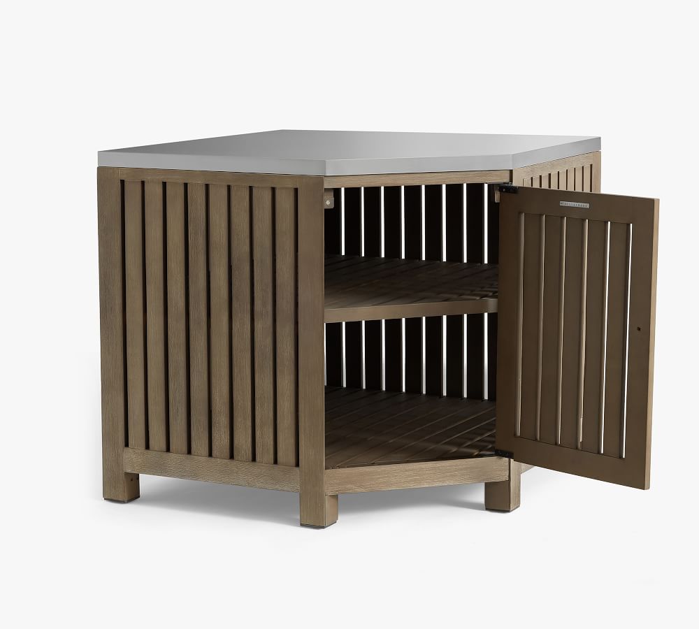 Abbott Outdoor Kitchen FSC® Acacia Corner Pottery Barn