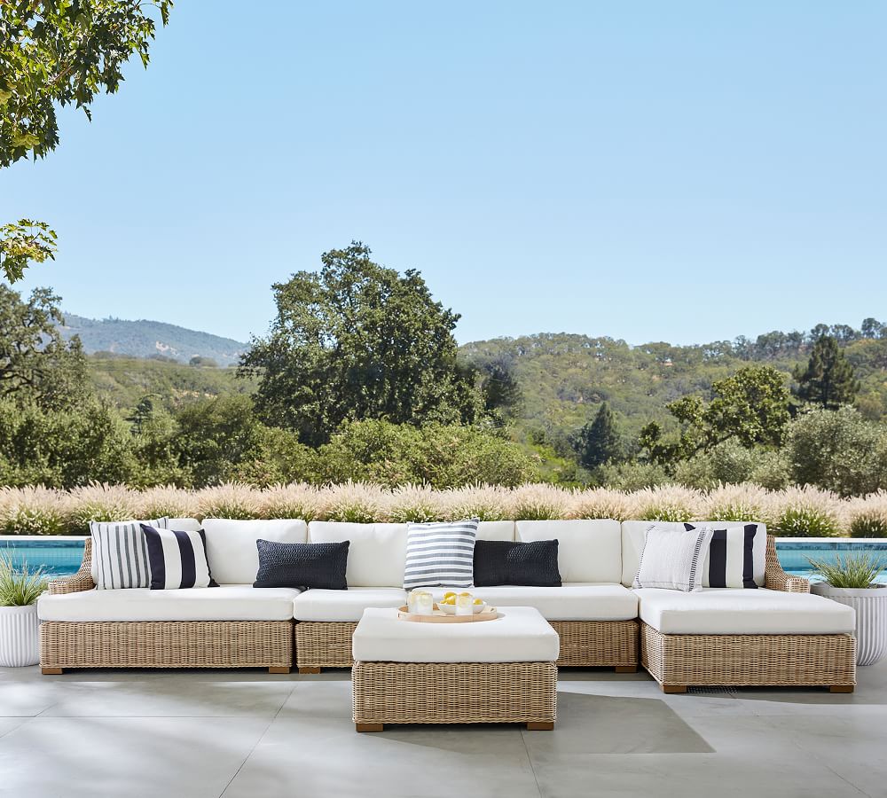 Classic Striped Indoor/Outdoor Pillows Pottery Barn