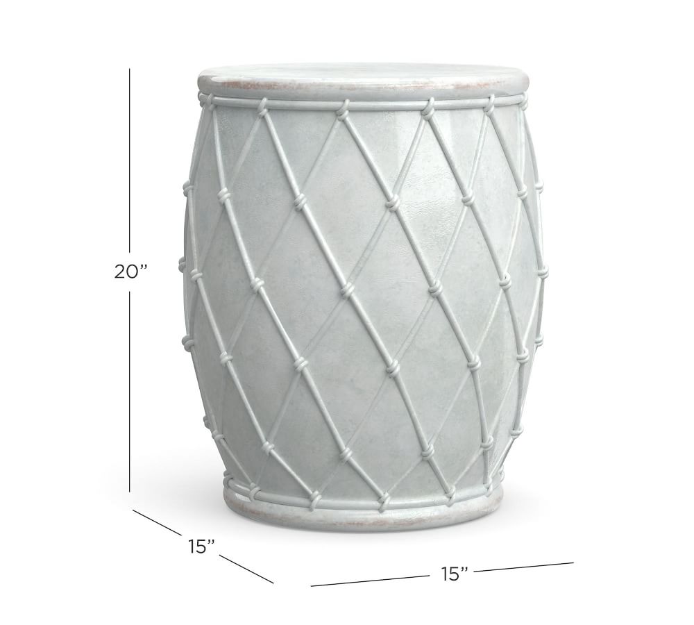 Net Ceramic Outdoor Side Table Pottery Barn
