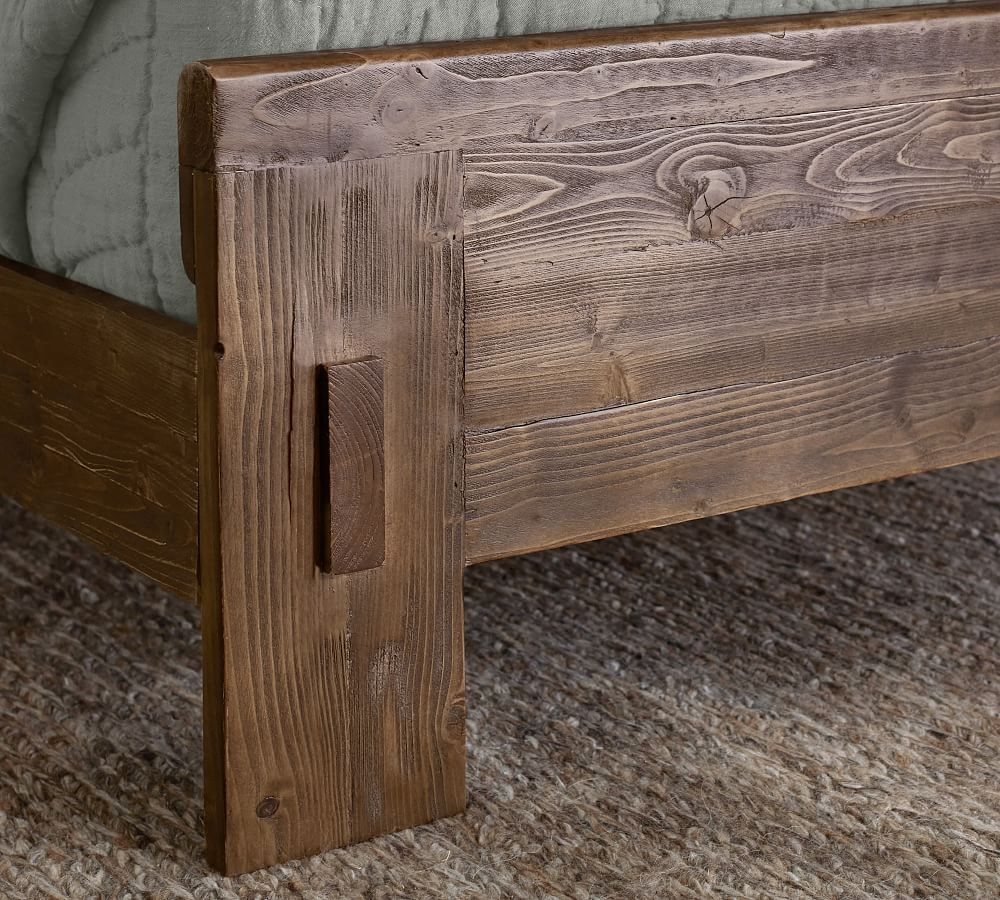 North Reclaimed Wood Platform Bed Pottery Barn
