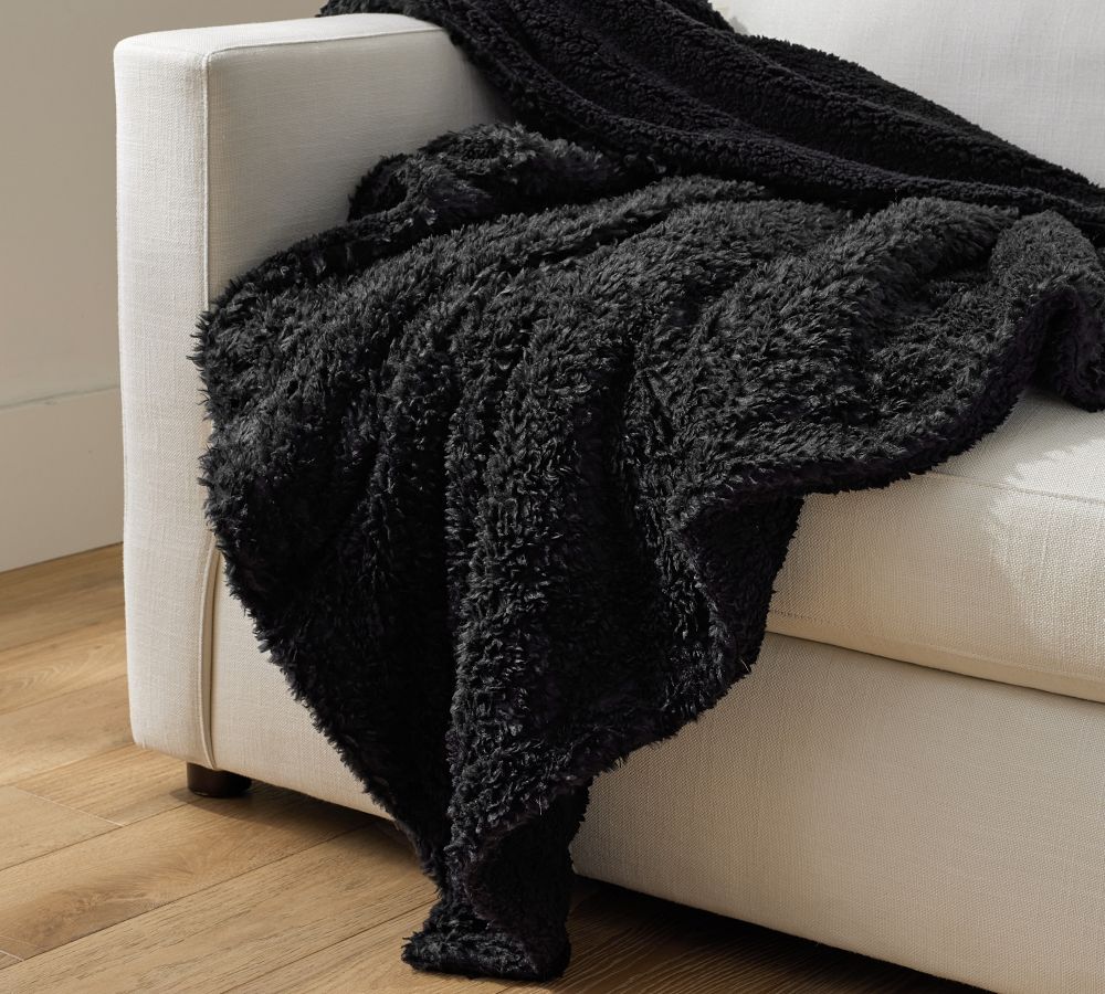 Fireside Cozy Sherpa Reversible Throws Pottery Barn