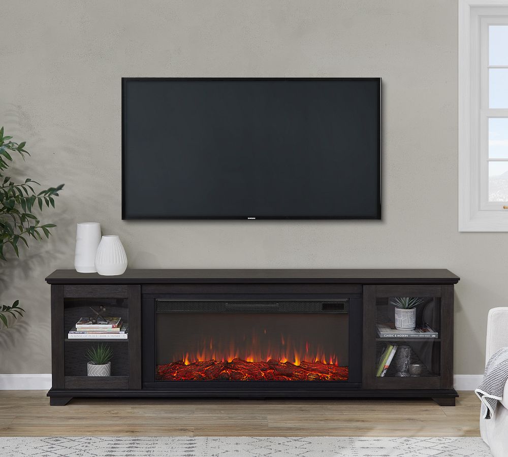 Real Flame® Barlow Electric Fireplace Media Cabinet | Pottery Barn