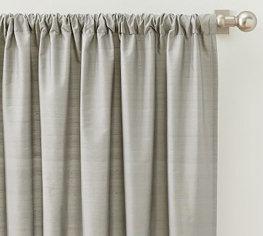 Dupioni Silk Blackout Curtain | Pottery Barn