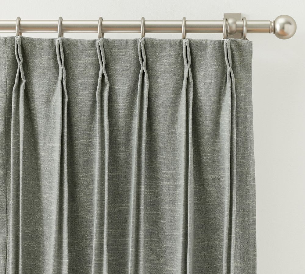 OPEN BOX: Emery Linen Pinch Pleat Blackout Curtain | Pottery Barn