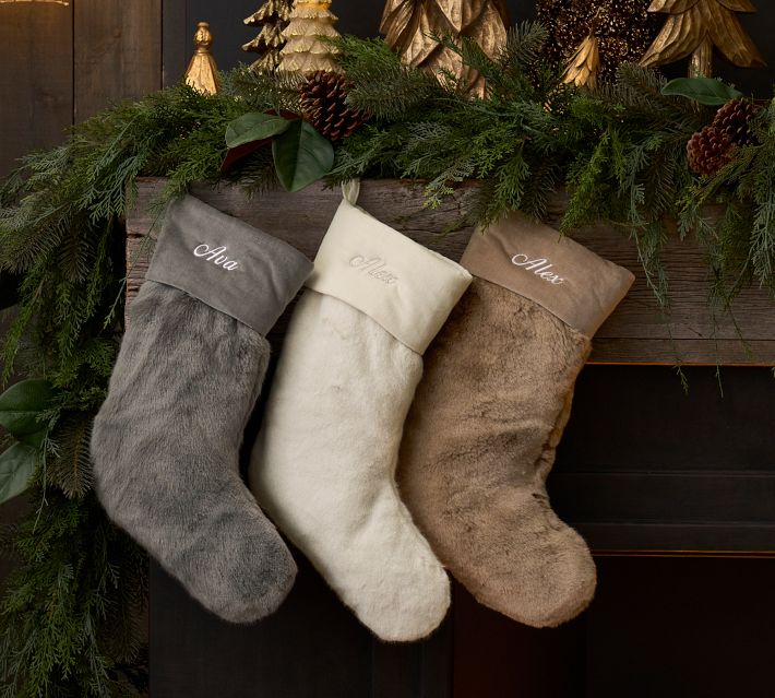 Faux Fur Alpaca Stocking Pottery Barn