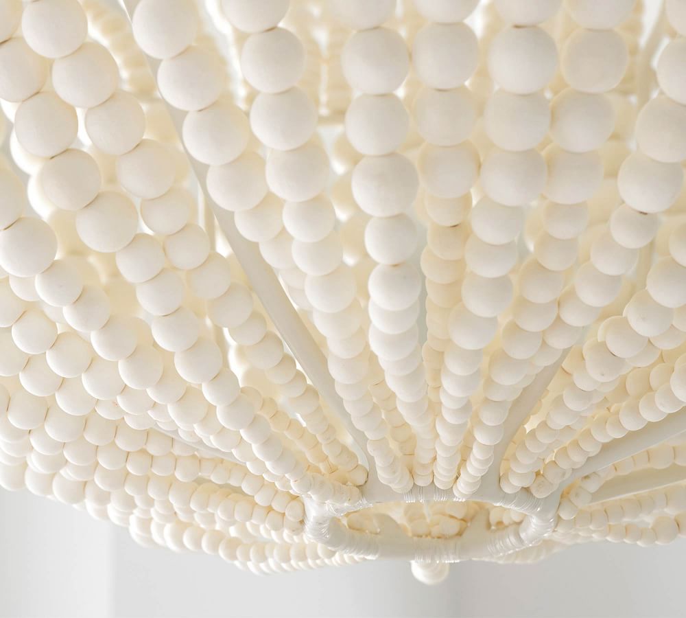 Bristol Wood Bead 2Tier Chandelier Pottery Barn