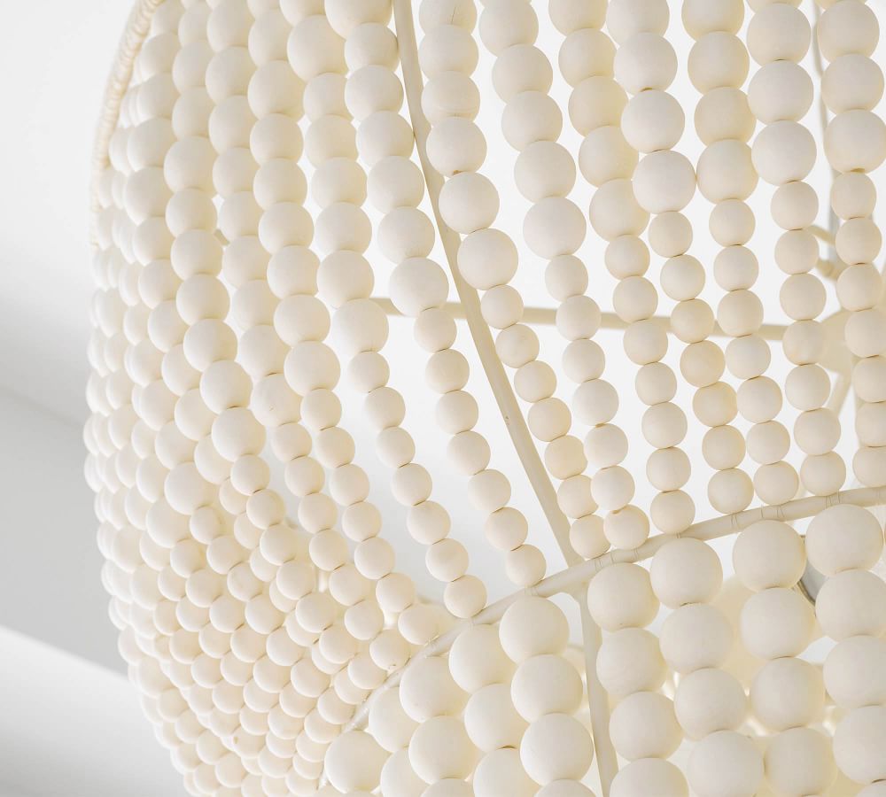 Bristol Wood Bead 2Tier Chandelier Pottery Barn