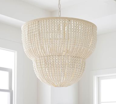 white tiered chandelier