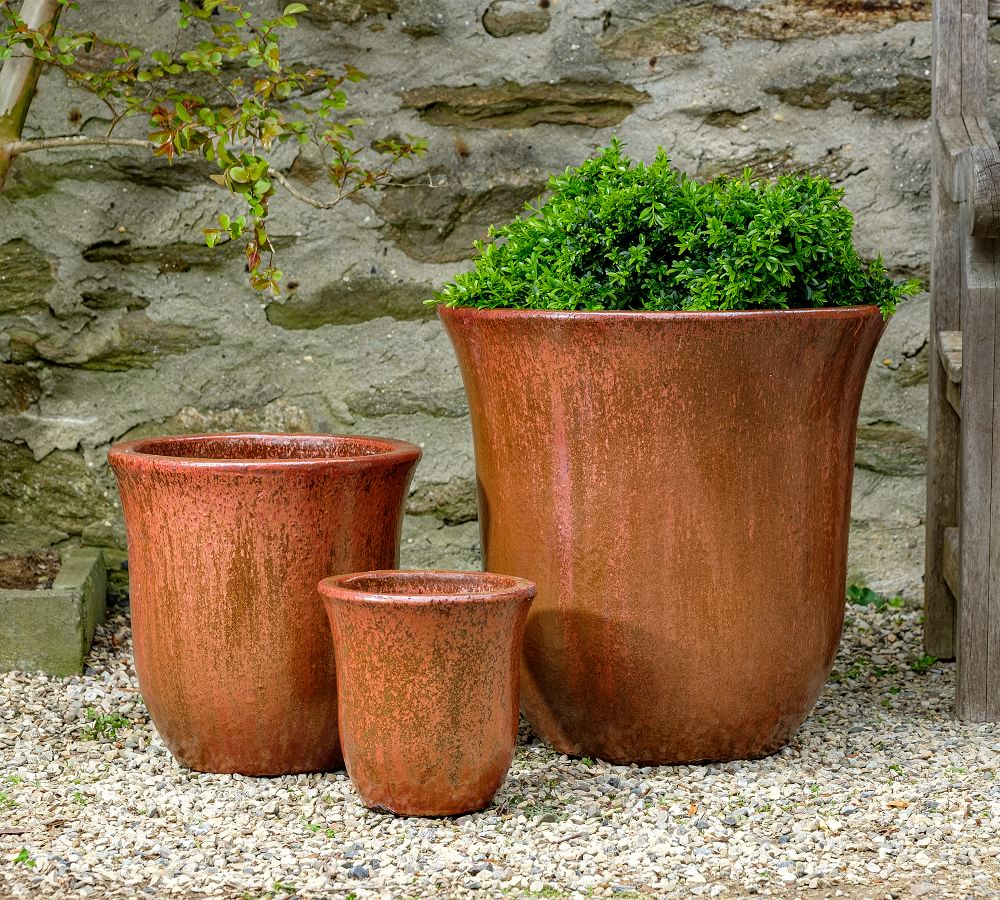 Kaylin Glazed Terra Cotta Planter | Pottery Barn