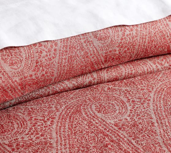 paisley jacquard duvet cover