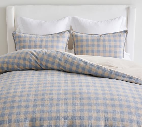 pottery barn gingham duvet