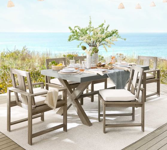 pottery barn outdoor table and chairs