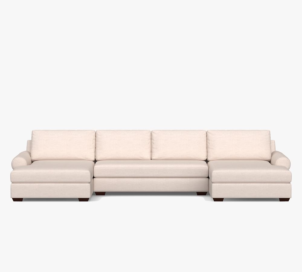 Big Sur Roll Arm Upholstered UShaped Double Wide Chaise Sectional