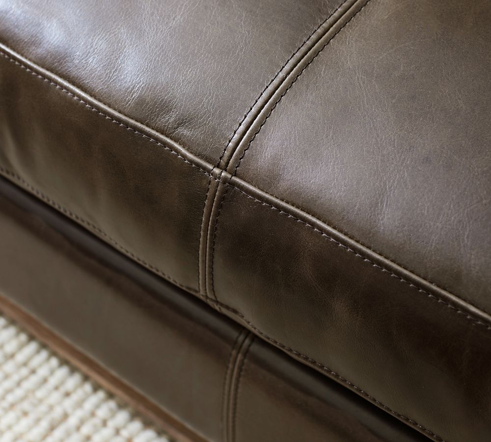 Henley Tufted Leather Sofa Pottery Barn