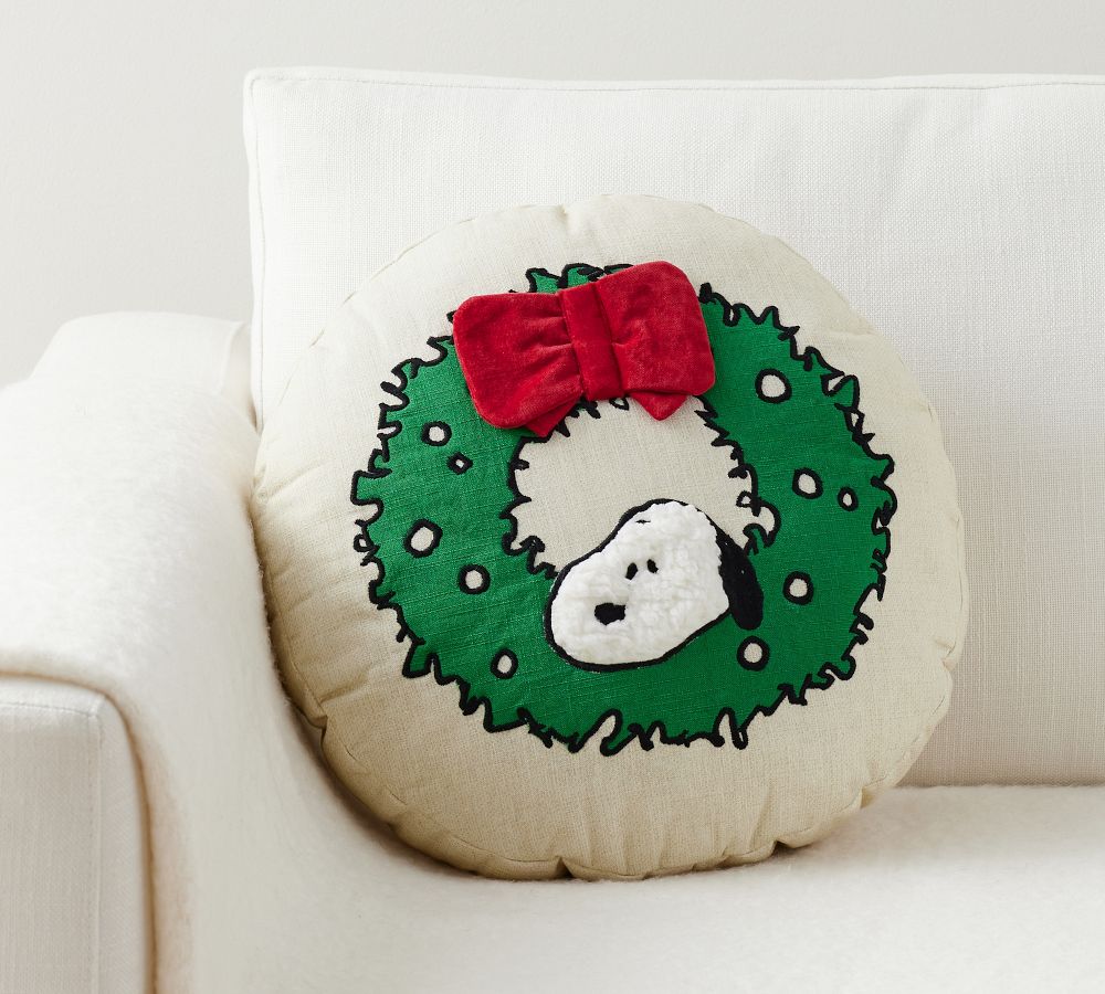 Peanuts™ Wreath Shaped Pillow Pottery Barn