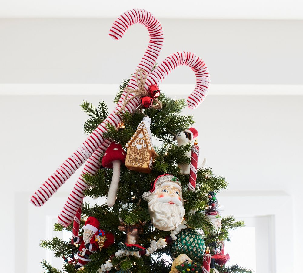Oversized Candy Canes Tree Topper Pottery Barn