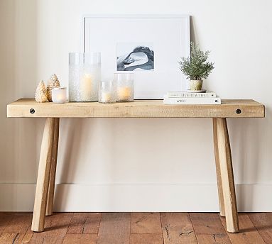 small scandi console table