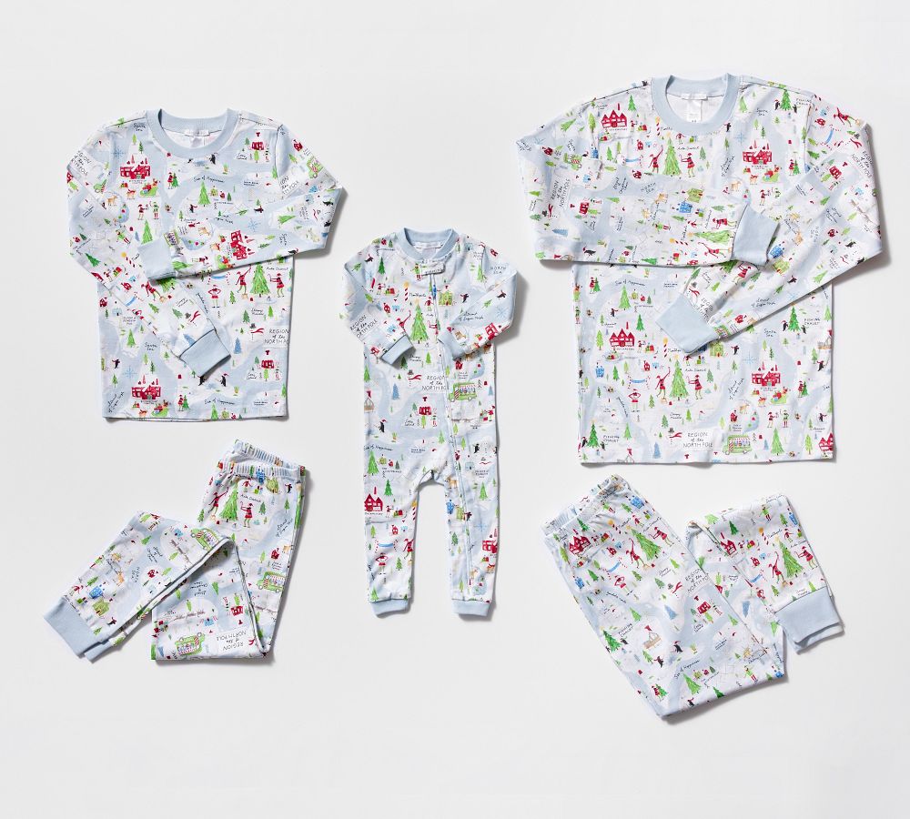 North Pole Organic Cotton Adult Pajamas Pottery Barn