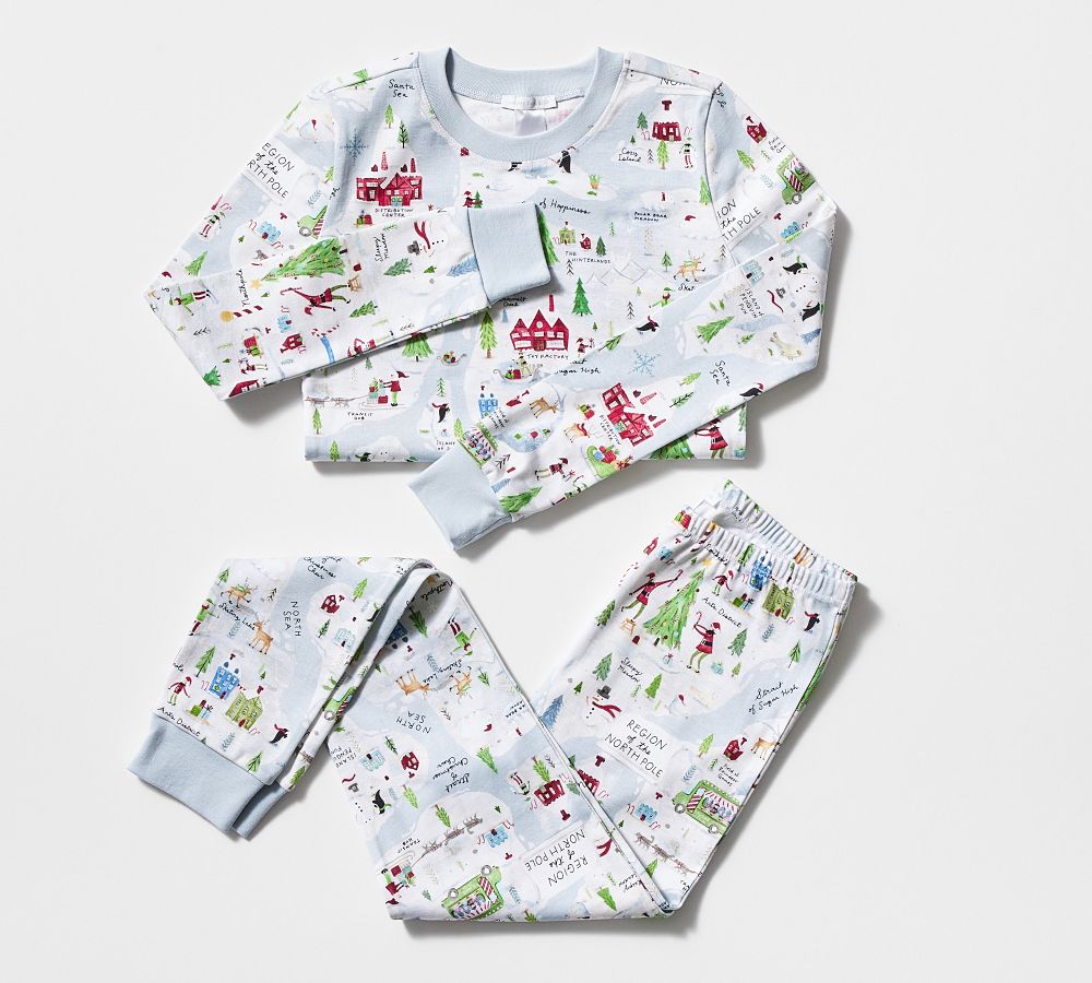 North Pole Organic Cotton Kids Pajamas Pottery Barn