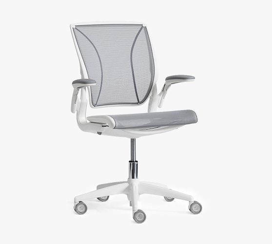 white swivel desk chair