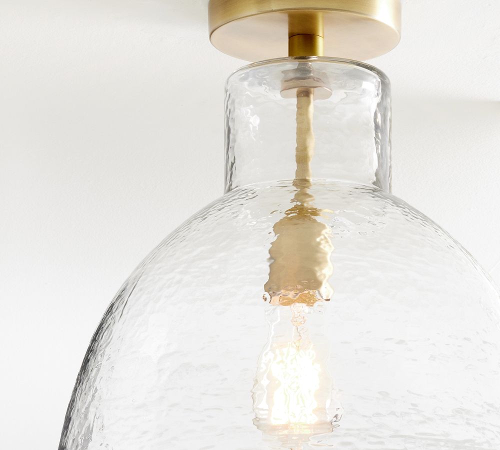 Bridget Recycled Glass Flush Mount Pottery Barn