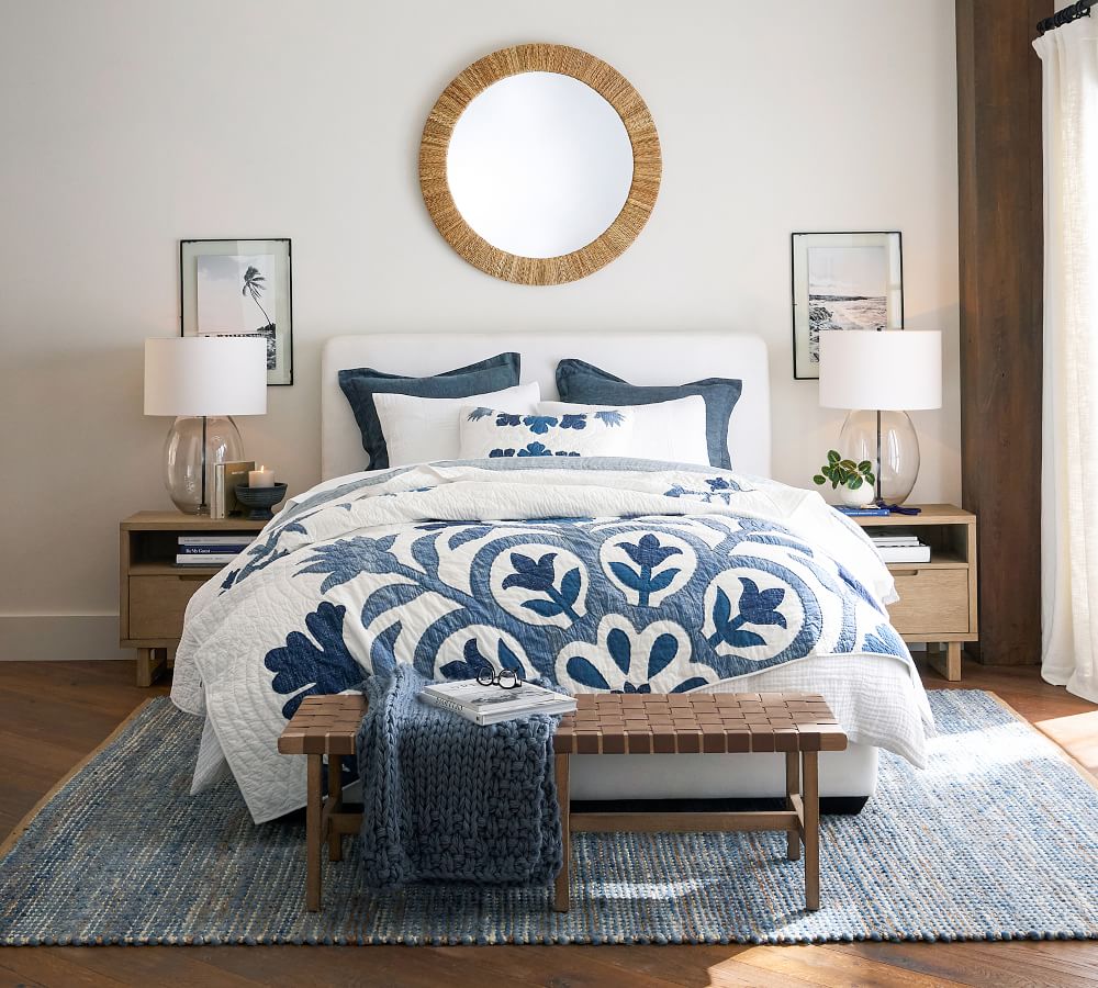 Mahalo Cotton Applique Quilted Sham | Pottery Barn