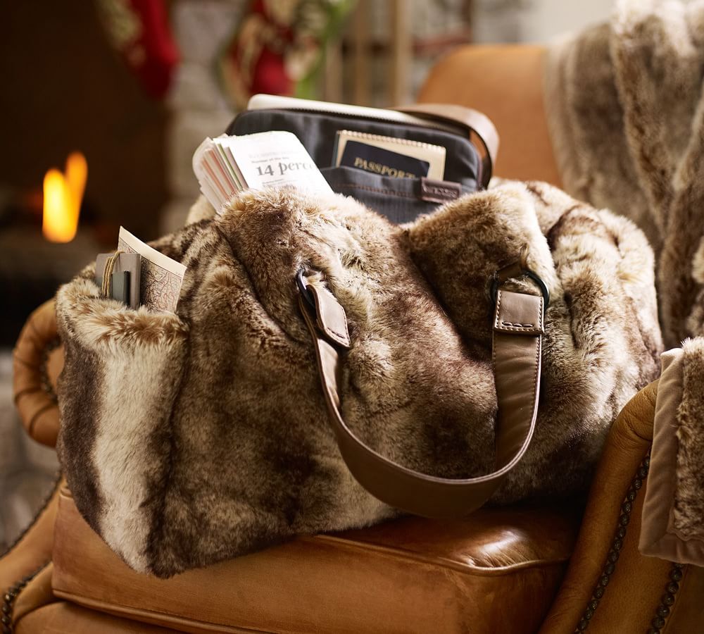 Fur duffle bag Clearance