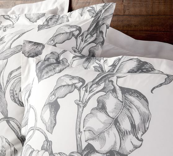 black flower duvet