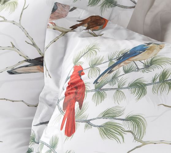 pottery barn lowell cardinal duvet cover