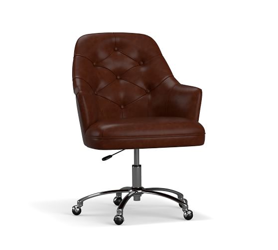 leather desk swivel chair