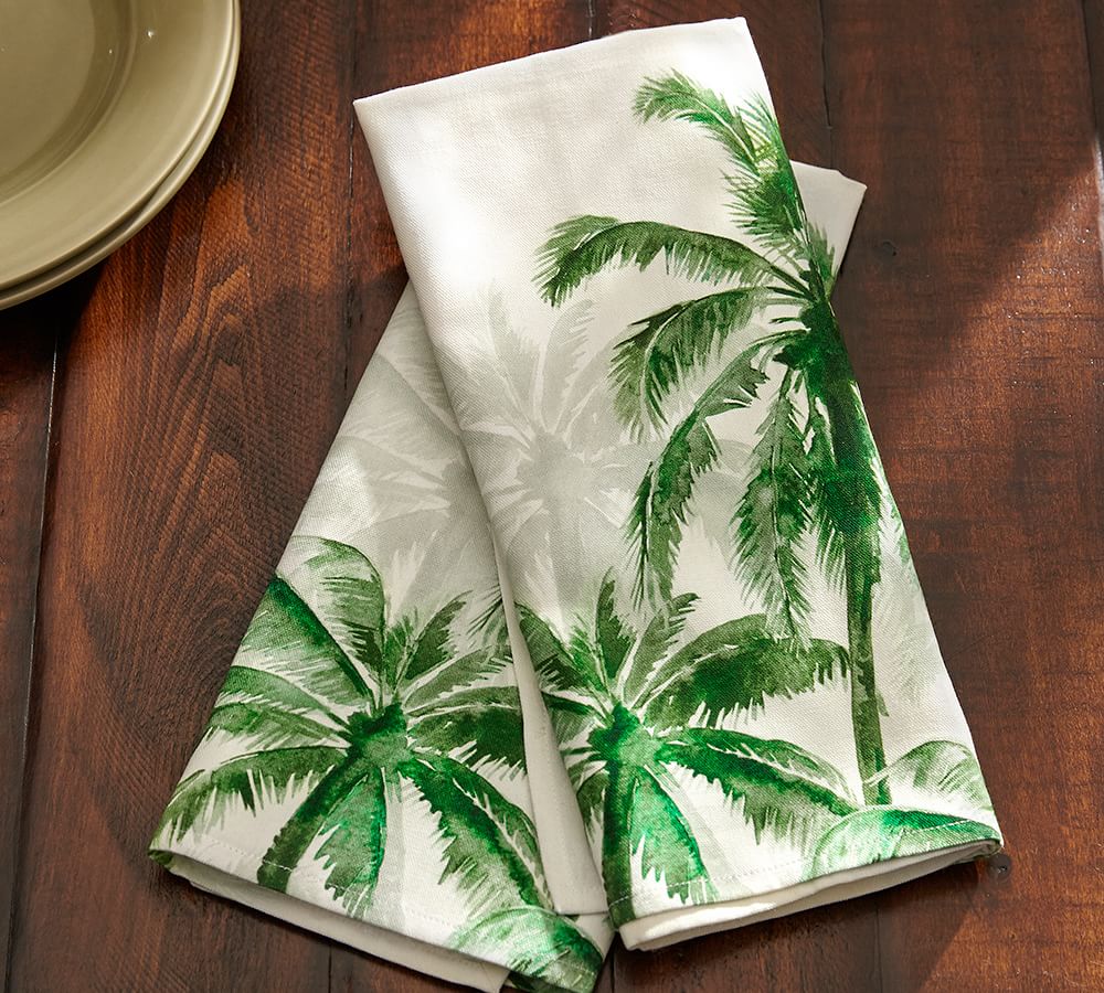 Palm Trees Tea Towel, Set of 2 Pottery Barn