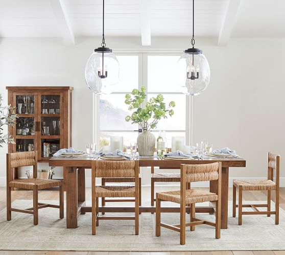 modern dining chairs with antique table