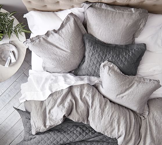 pottery barn belgian flax duvet