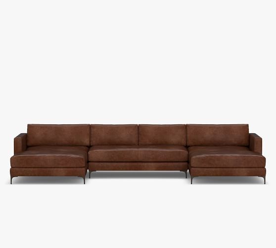 double chaise lounge sofa leather