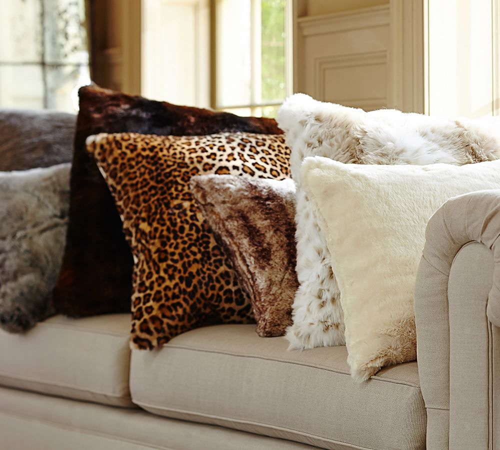 Faux Fur Euro Sham Pottery Barn