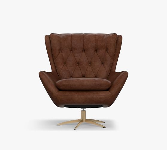 high back swivel arm chair