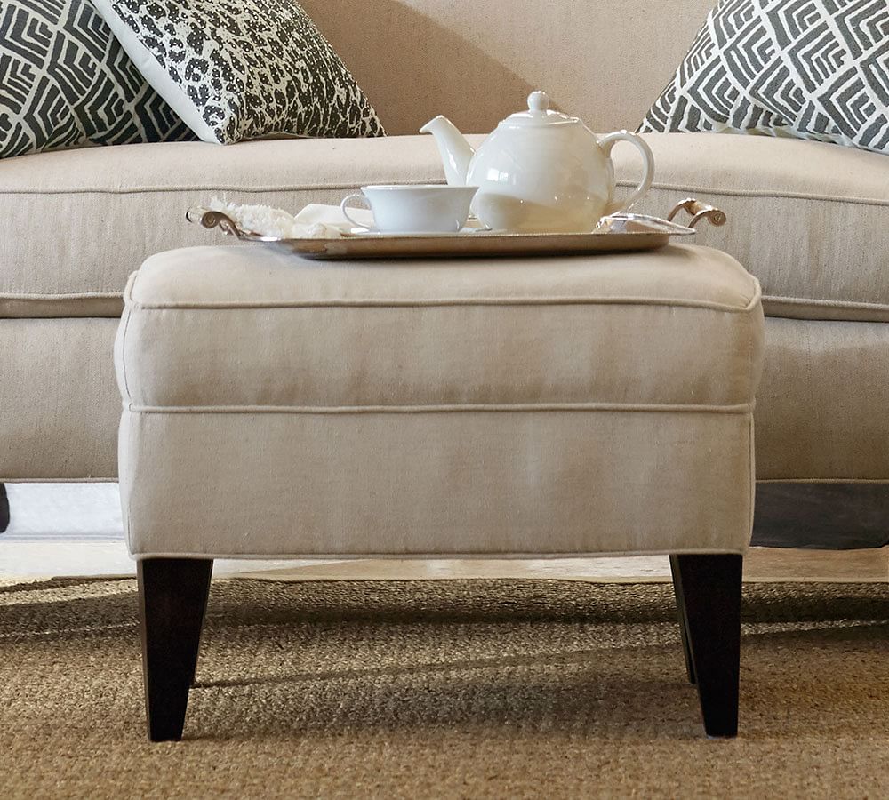 Marcel Upholstered Ottoman Pottery Barn