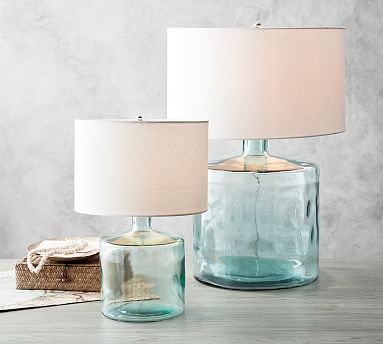 pottery barn glass lamp shades