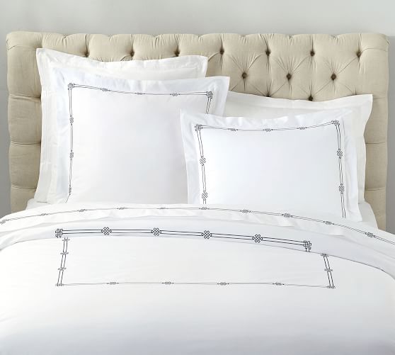 pottery barn embroidered duvet