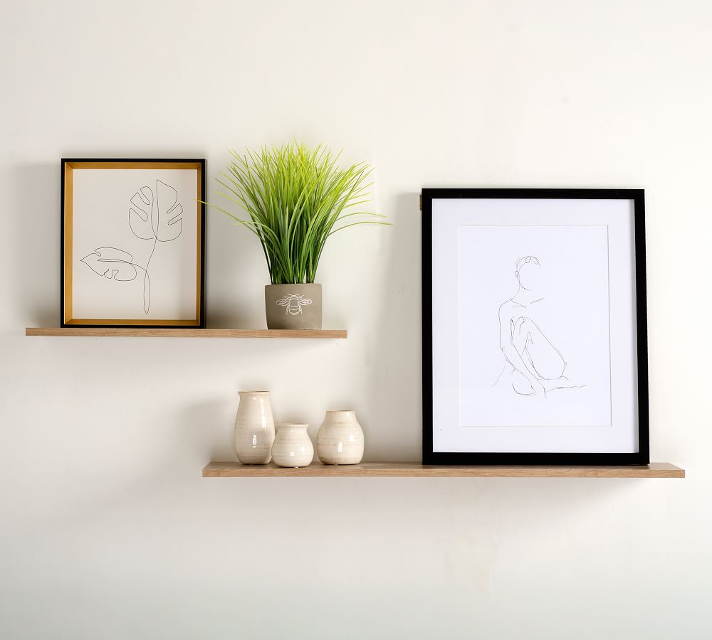 Decker Light Oak Floating Shelves Set of 2 Pottery Barn