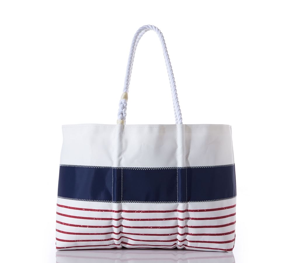 Red Stripe Mariner Tote Bag | Travel Luggage | Pottery Barn