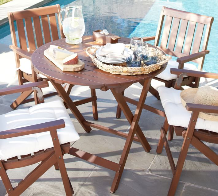 folding round bistro table