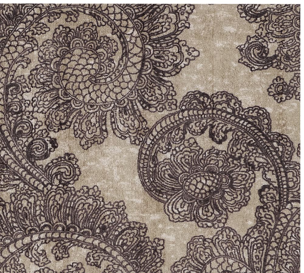 Green Ravati Paisley Printed Rug Patterned Rugs Pottery Barn