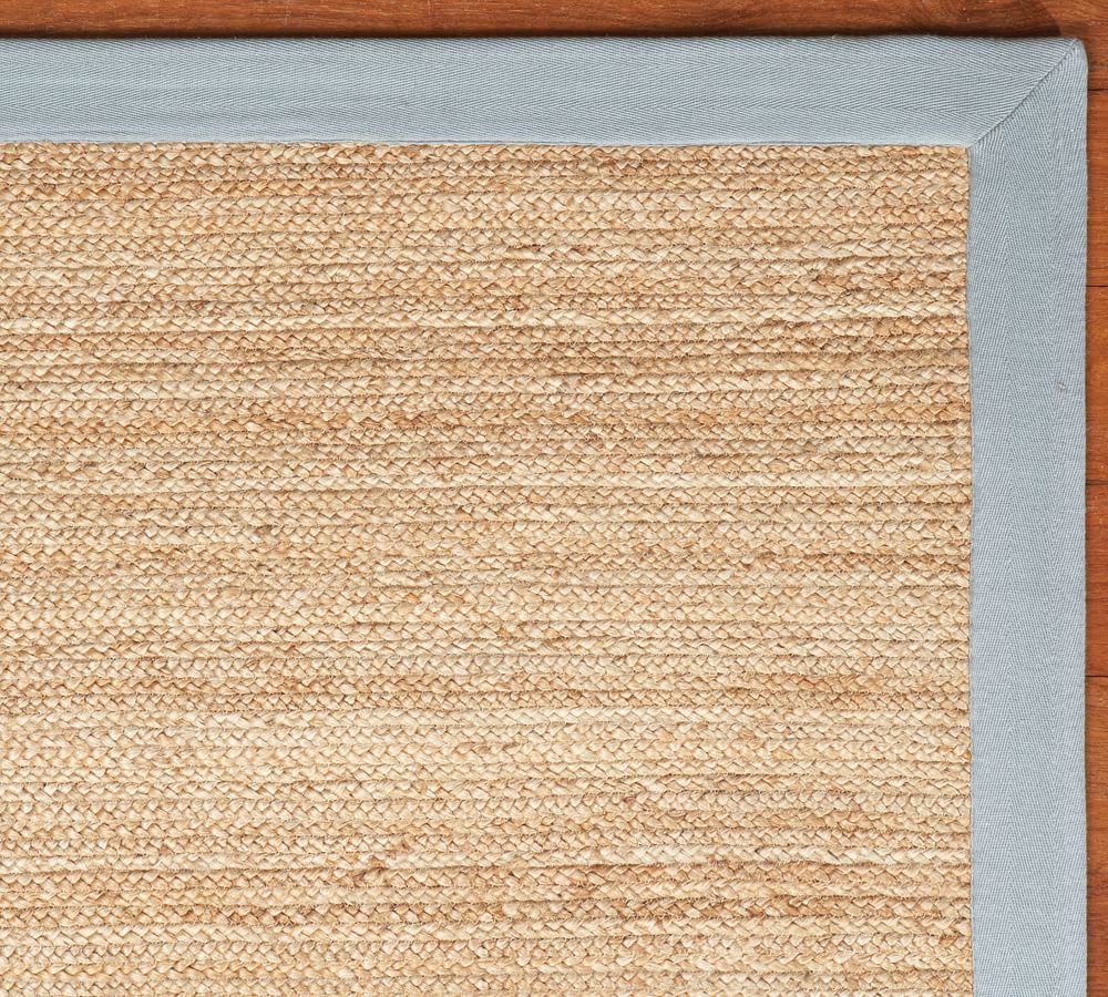 ColorBound FlatBraided Jute Rug Blue Pottery Barn