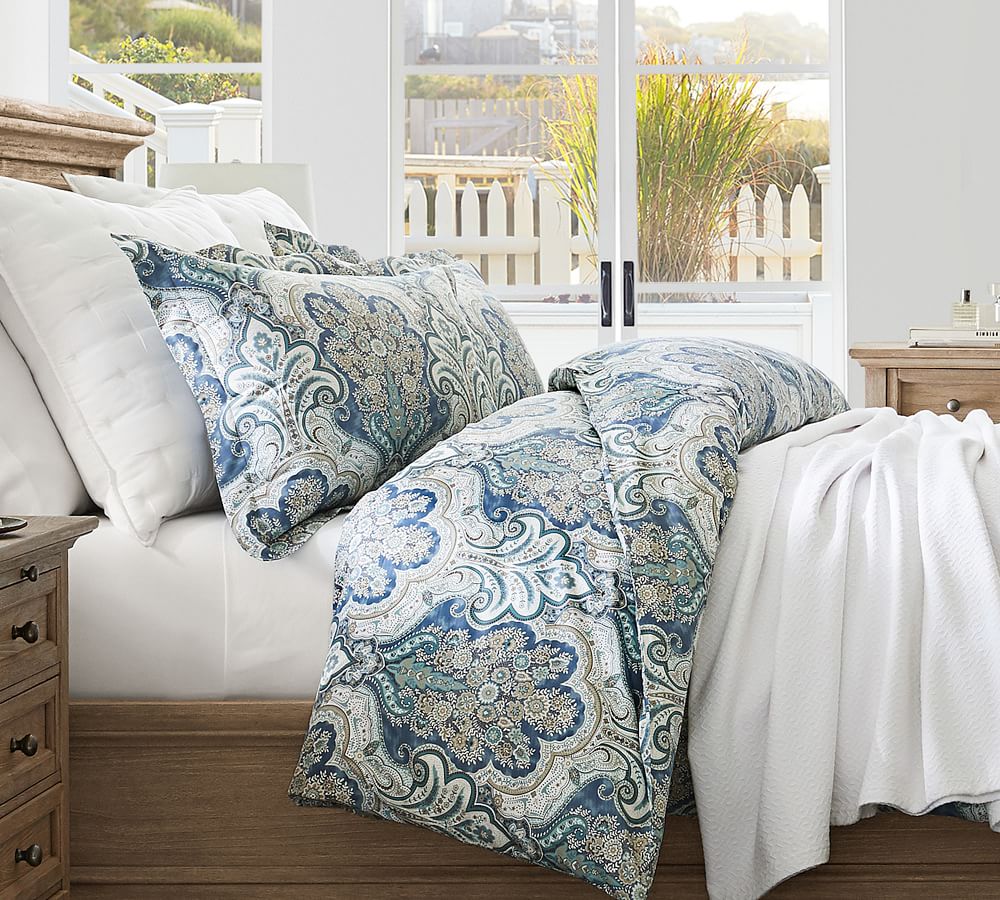 Jordana Paisley Percale Pillow Sham Pottery Barn